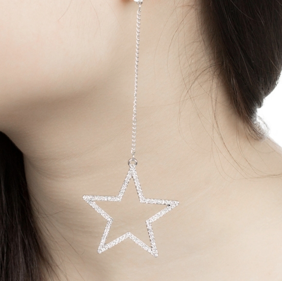 Star Rhinestone Earrings - Picture 3 of 5